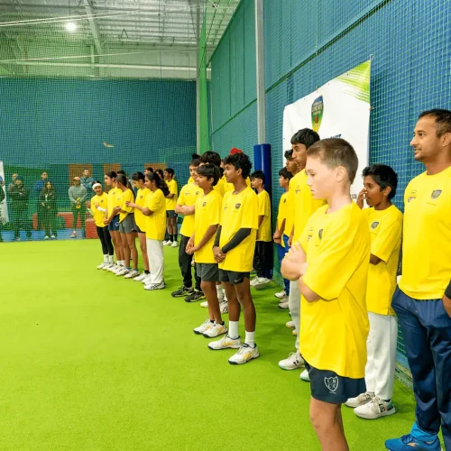 Visual summary of the exclusive fast bowling masterclass conducted by cricket legends Chaminda Vaas and Prabath Nissanka, hosted by Melbourne Cricket Coaching. The event featured two sold-out sessions for aspiring fast bowlers aged 12 and above.